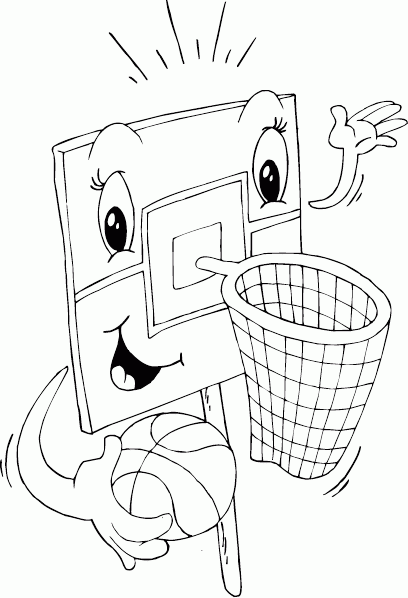 Basketball Net Coloring Pages Printable