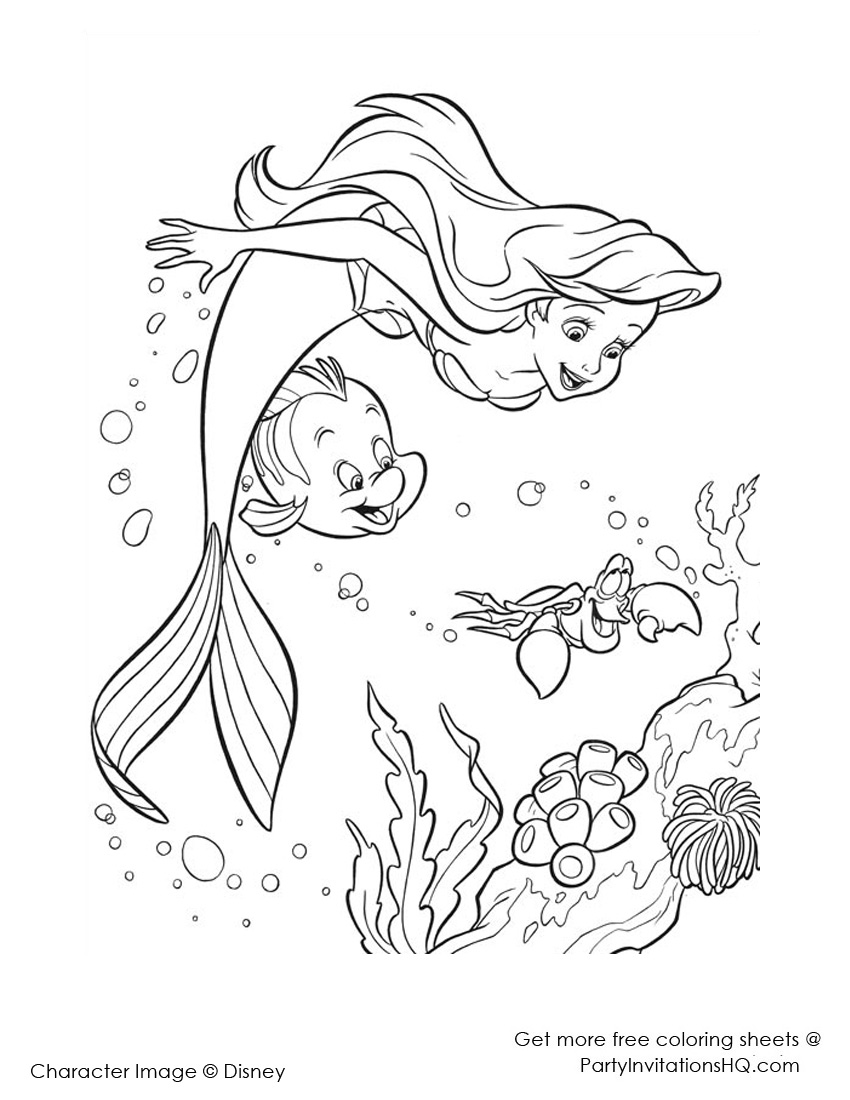The little Mermaid coloring pages Princess coloring pages