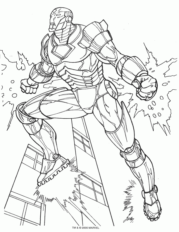 Iron Man Coloring Pages Page Kids 2 Free Easy