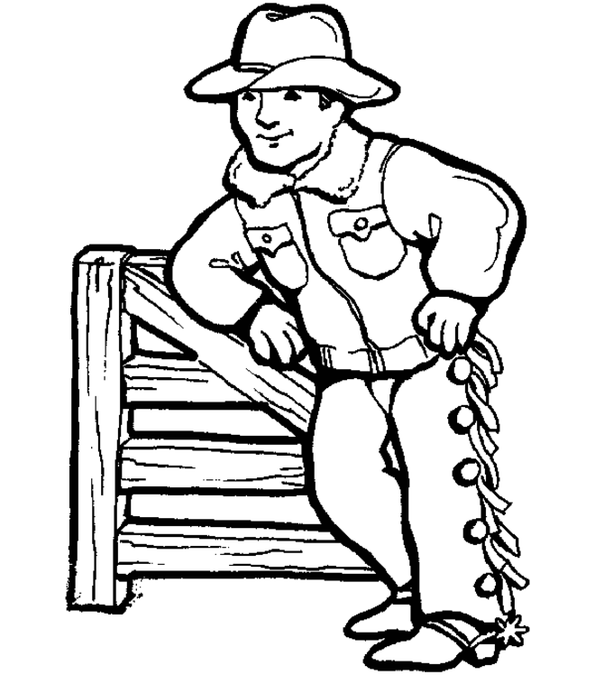 Cowboy Cool Coloring Pages Kids Boys Guys