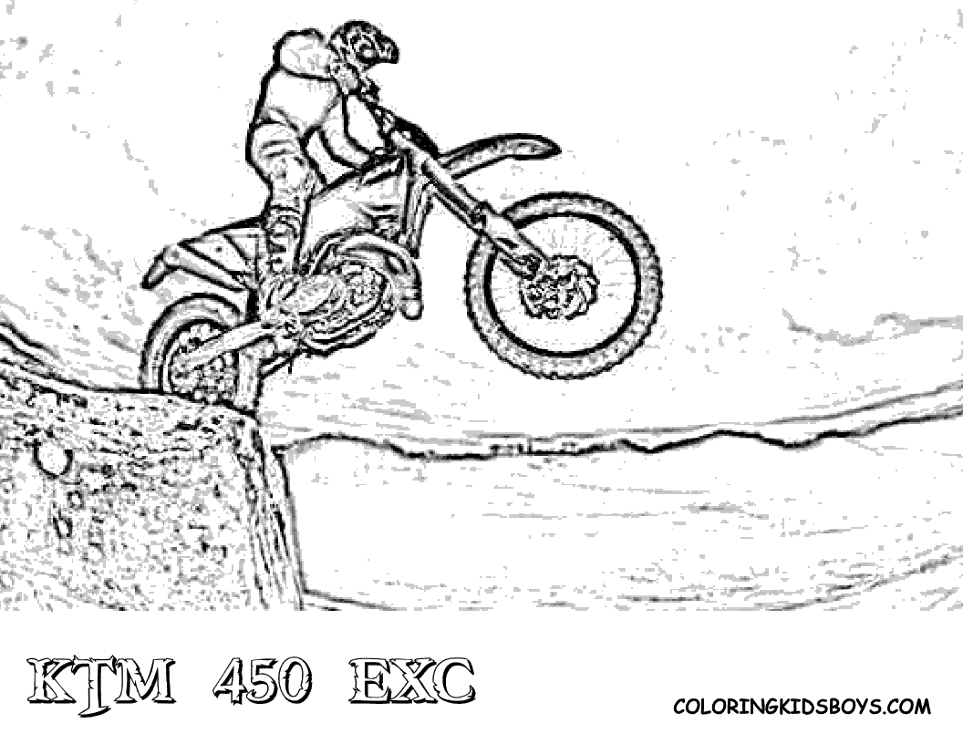 Dirt Bike Coloring Pages Coloring pages for Boys
