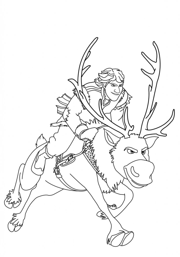 Frozen Coloring Pages Color Free Kids Printable Gambar