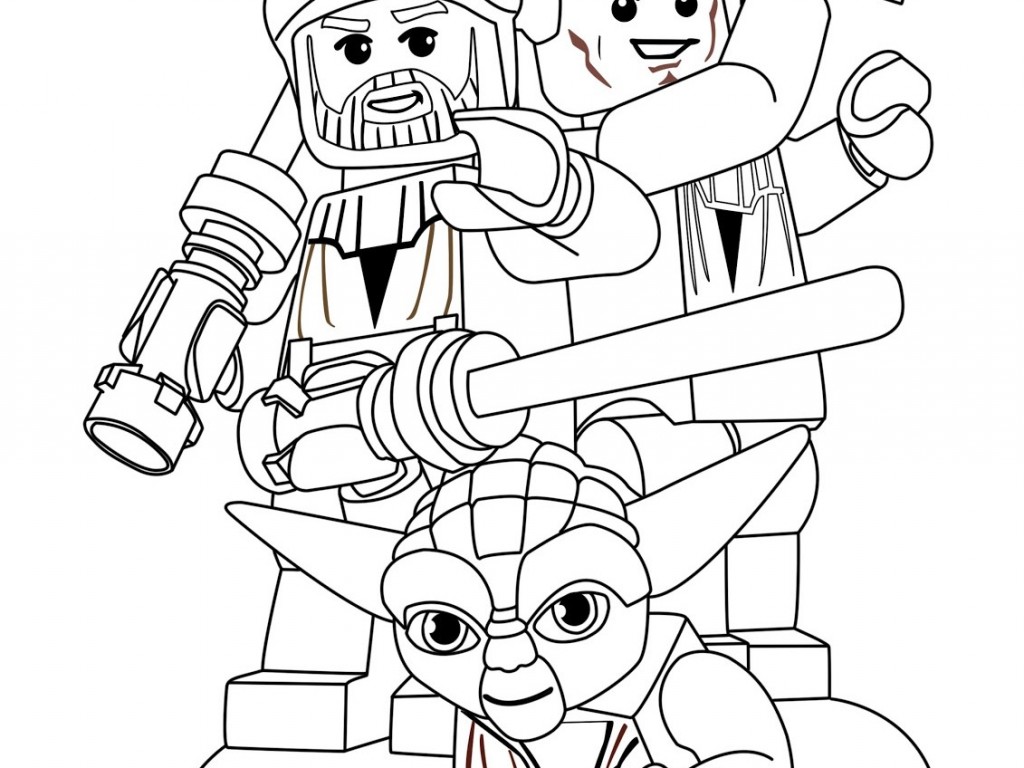 Lego Star Wars Coloring Pages Free Kids Easy