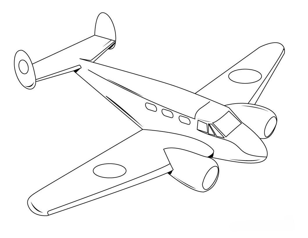 Fighter Airplane Jet Color Print Coloring pages
