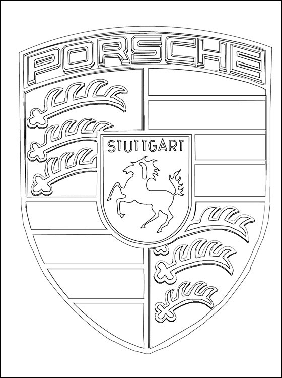 gambar porsche cars coloring pages print logo di rebanas