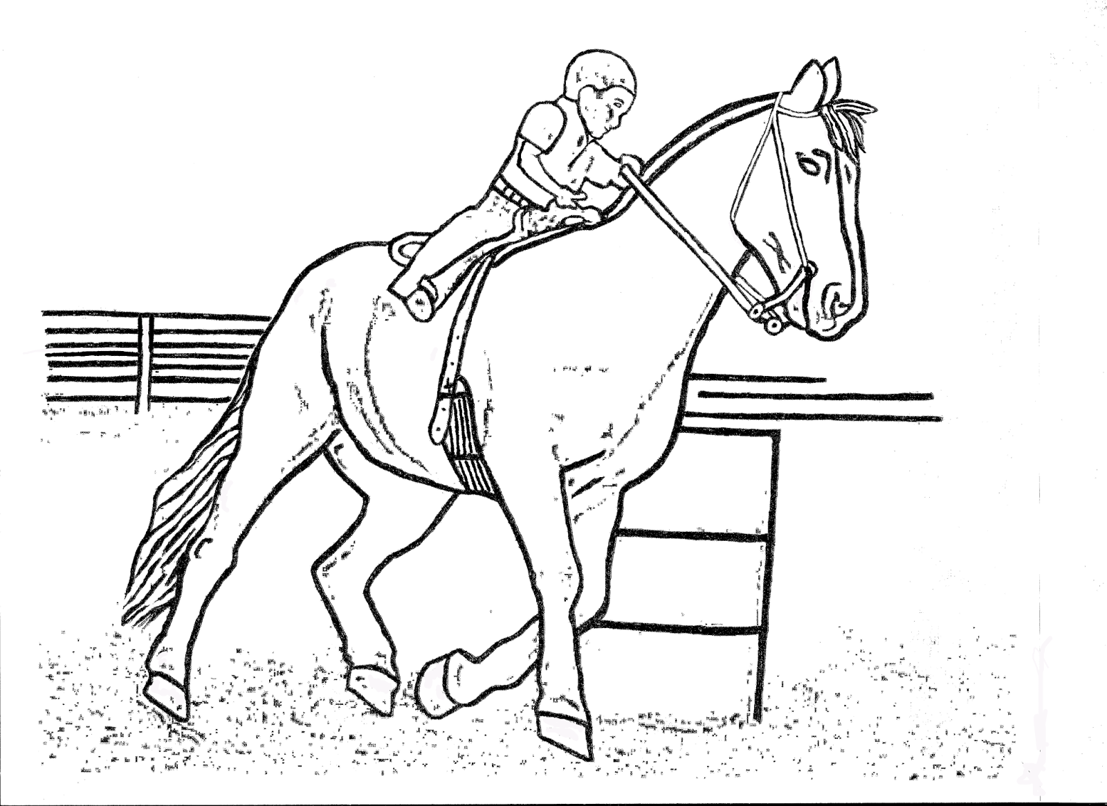 Race Horses Color Print Coloring pages