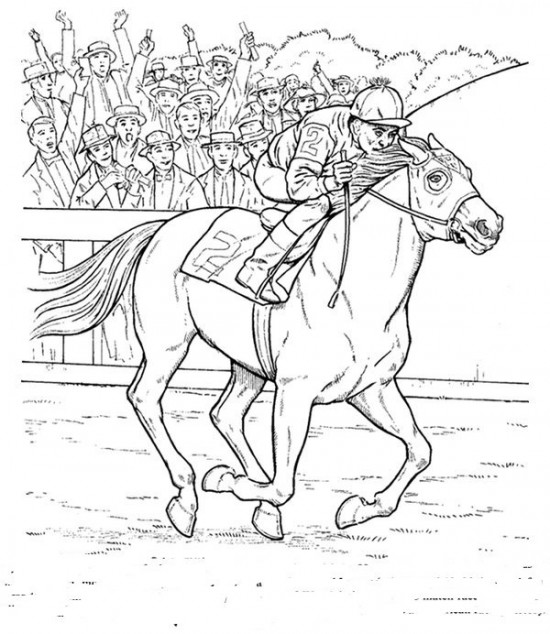 Race Horses Color Pictures | Print Coloring pages | #4 (1 Pictures