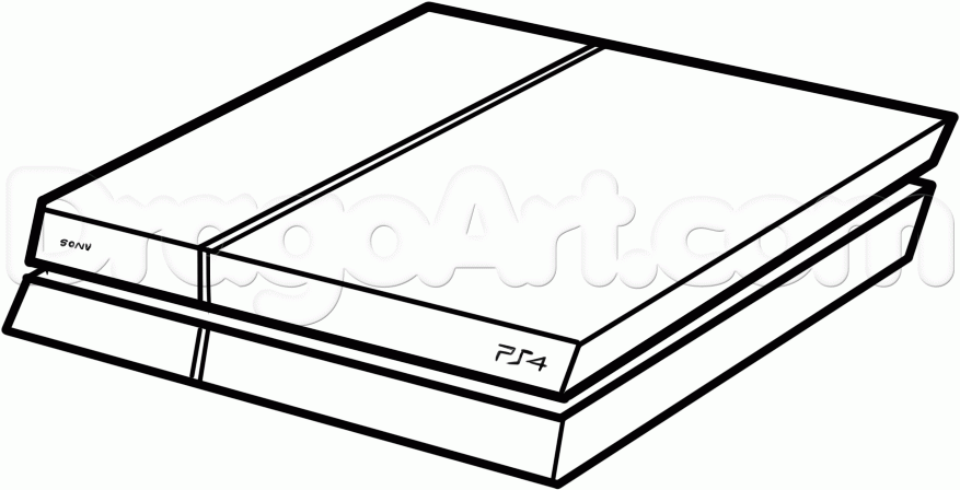 PS4 Console Coloring Pages for Kids