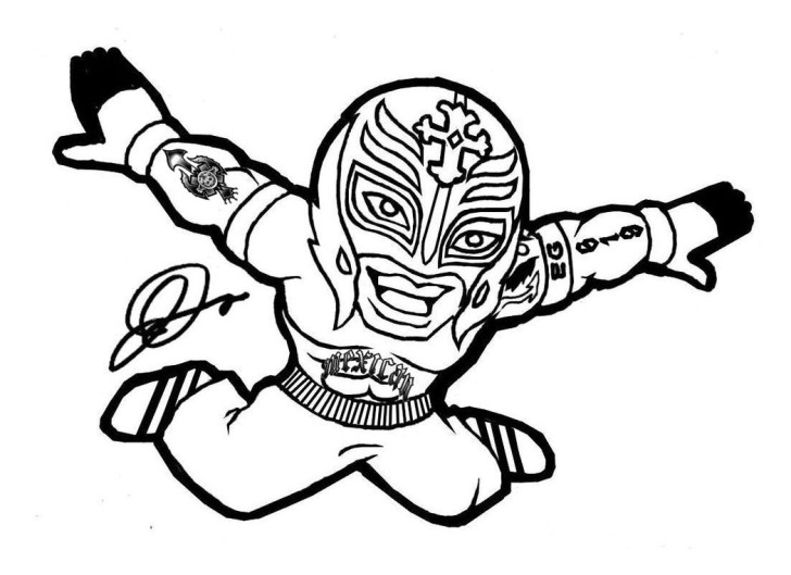 Ray Mysterio Wwe Coloring Pages Kids Free Printable Wrestling