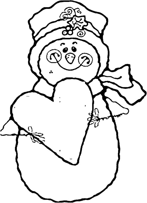 Coloring Snowman Pages Kids Free Printable Easy
