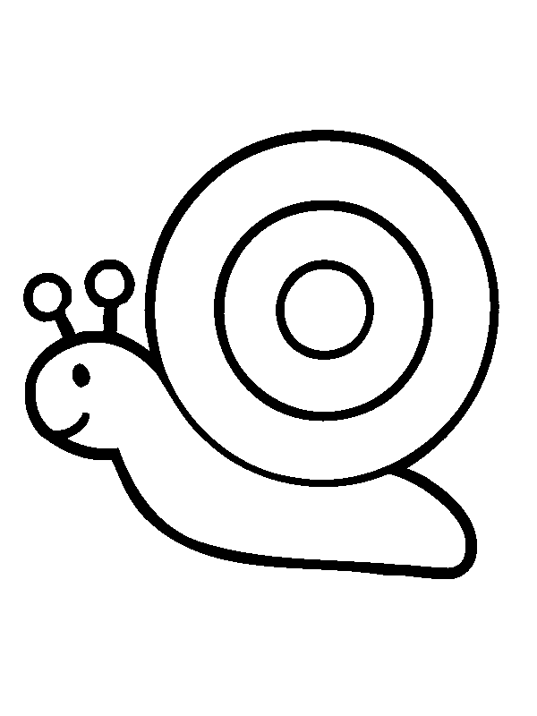 Cute Snail For Little Children Coloring Pages