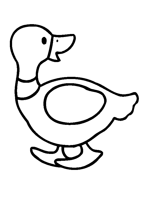 Duck For Little Children Coloring Pages