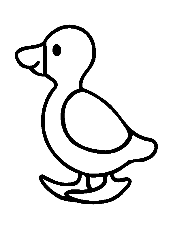 Duckling For Little Children Coloring Pages