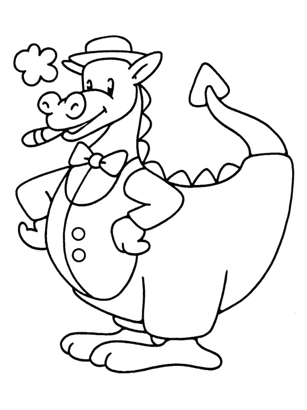 Dragon For Little Children Coloring Pages