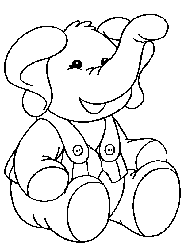 Baby Elephant For Little Children Coloring Pages