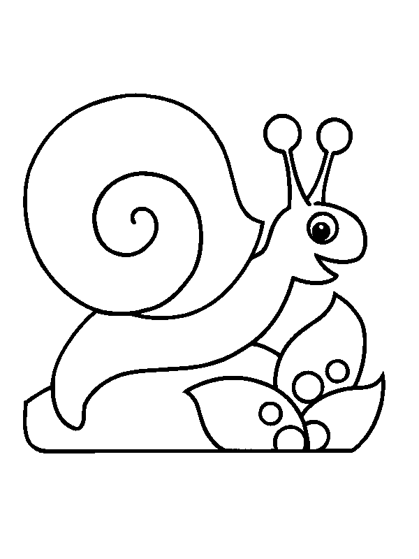 Snail For Little Children Coloring Pages