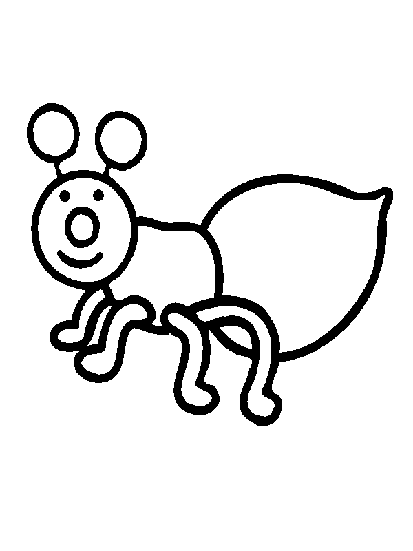Ant For Little Children Coloring Pages