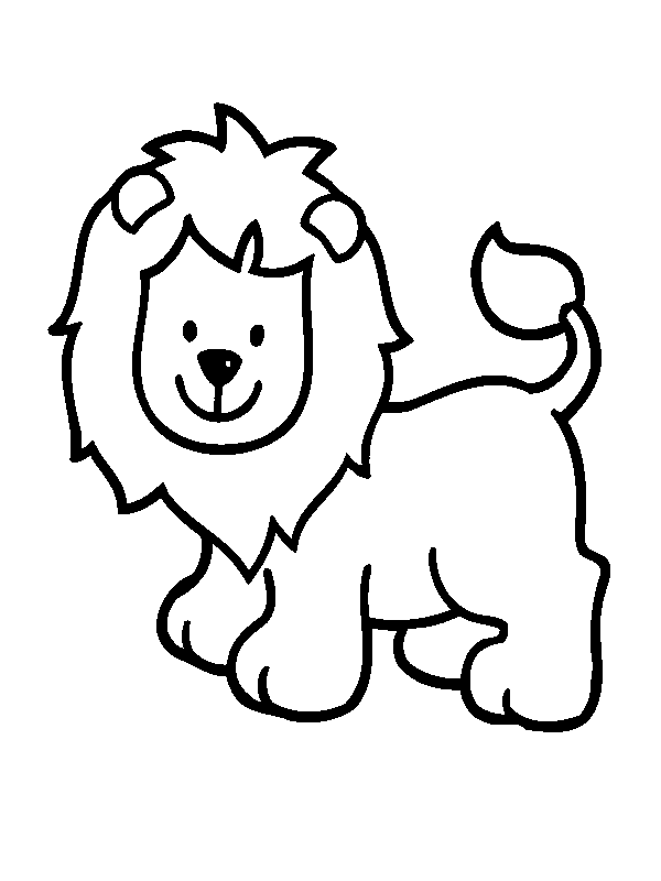Lion For Little Children Coloring Pages