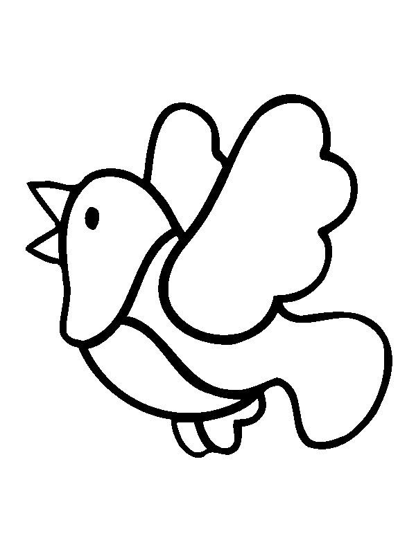 Flying Pigeon For Little Children Coloring Pages