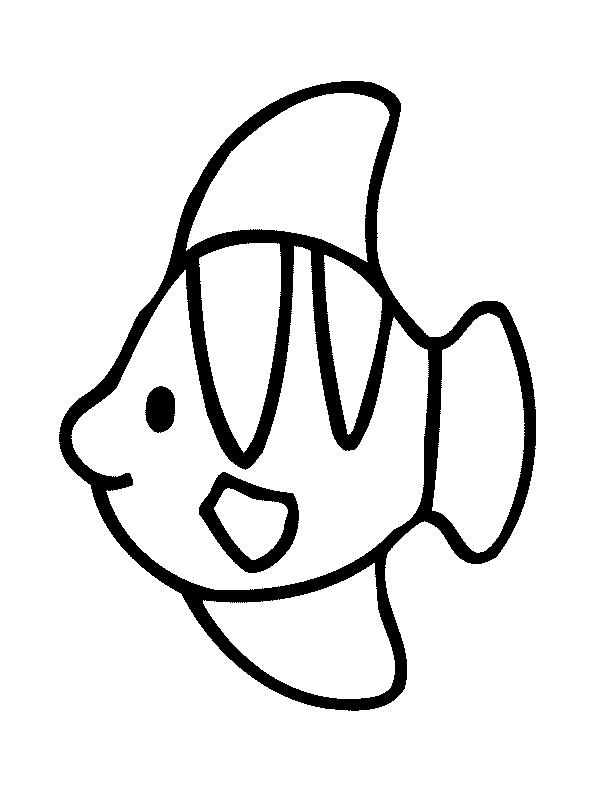Clown Fish For Little Children Coloring Pages