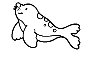 Baby Walrus For Little Children Coloring Pages