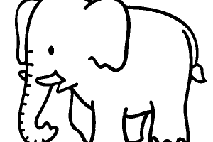Elephant For Little Children Coloring Pages