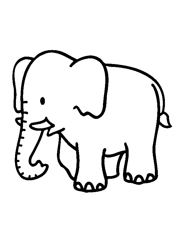  Elephant For Little Children Coloring Pages