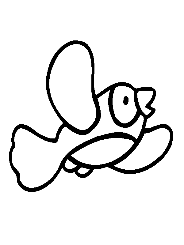  Flying Baby Bird For Little Children Coloring Pages