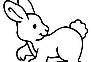 Little Rabbit For Little Children Coloring Pages