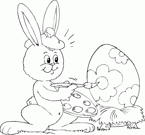 artist bunny Coloring Pages