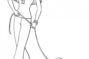 Barbie and Pet Coloring Pages