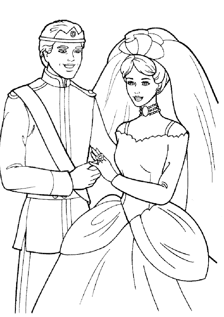  Barbie Wedding Coloring Pages