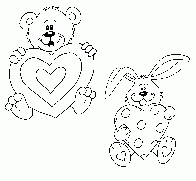 bear and bunny Coloring Pages