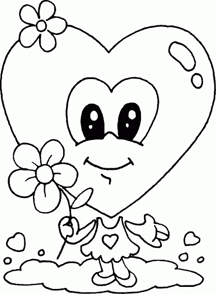 big heart head Coloring Pages