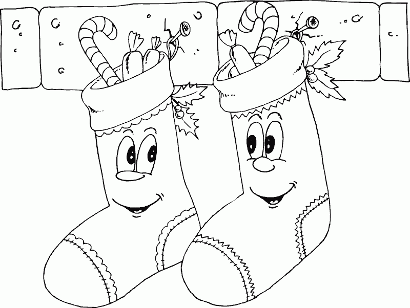 stockings Coloring Pages