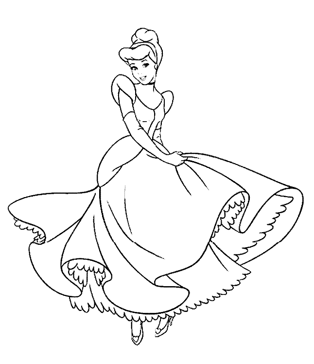  Coloring page of Cinderella Disney princess