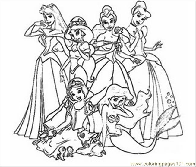  Coloring Pages Disney Princess