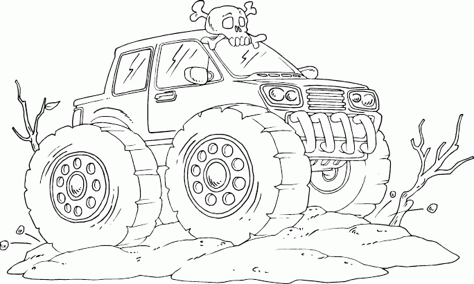 desert monster truck Coloring Pages