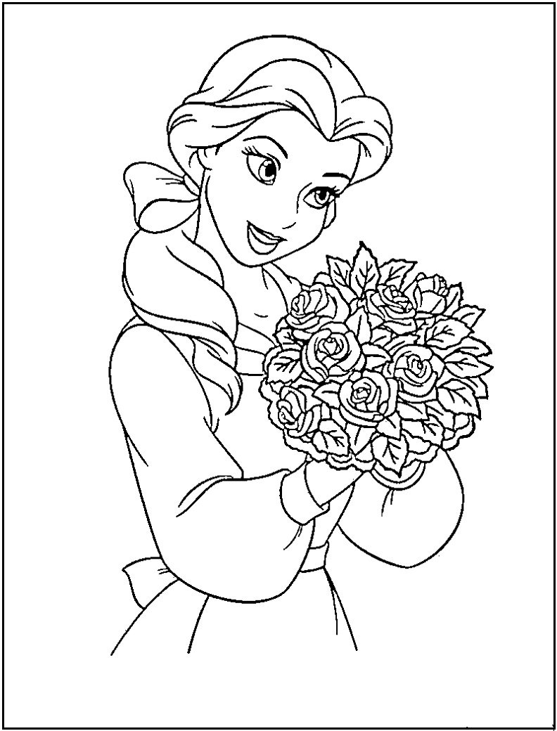  Disney Princess Belle coloring pages picture