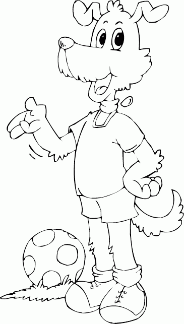 dog wanna play ball Coloring Pages
