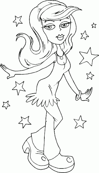 dress with pants Coloring Pages