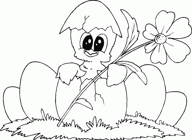 easter chick hatching Coloring Pages