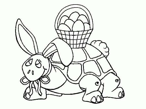 Easter turtle Coloring Pages