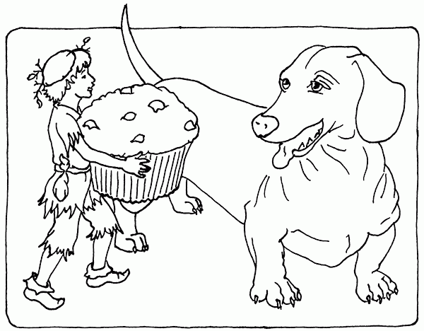 Brownie and Peanut Coloring Pages