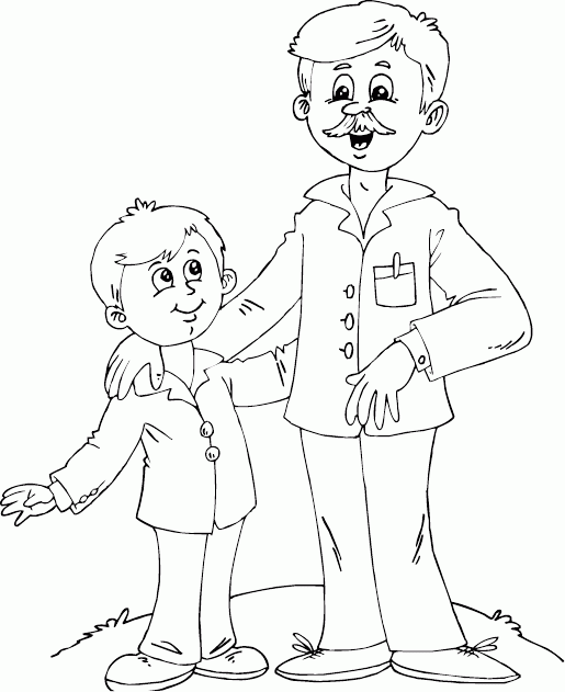 father and son Coloring Pages