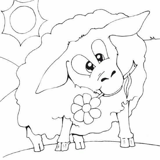 funny sheep Coloring Pages