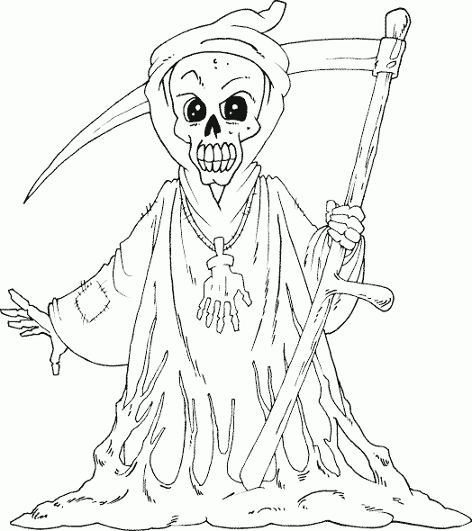 grim reaper Coloring Pages
