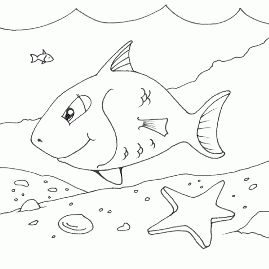 happy fish Coloring Pages