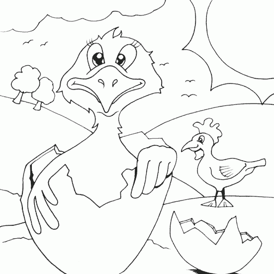 hatching chick Coloring Pages