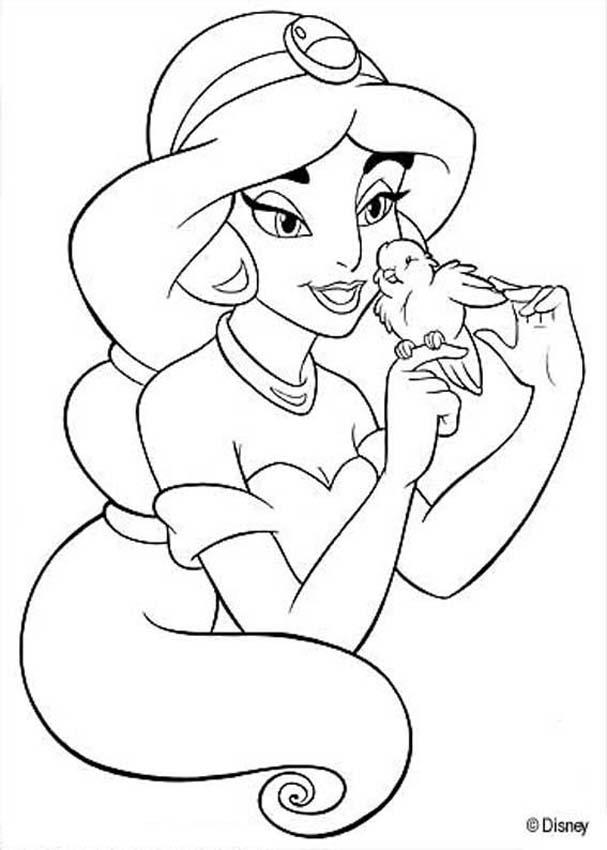  Jasmine Princes Coloring Pages For Kids